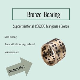 ASTM B271 Alloy Graphite Plugged Bushings NO C86300 ( 400 X 470 X 750 ) Metal base self-lubricating bearing
