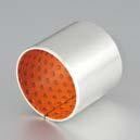 Orange PTFE METAL-POLYMER BEARINGS for Pump | Self Lubricating Sleeve Bearings Tin / Copper Plating