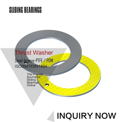 Goede prijs. Vlakke van de de Wasmachinepakking van Bronsgleitlager Met een laag bedekte het Staalsamenstelling POM voor Zware industrie online